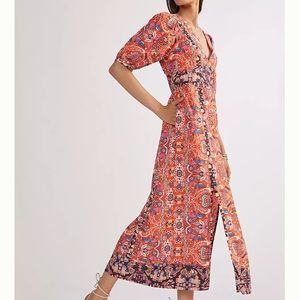 NWT ANTHROPOLOGIE Floral Maxi Dress 2 4 small XS